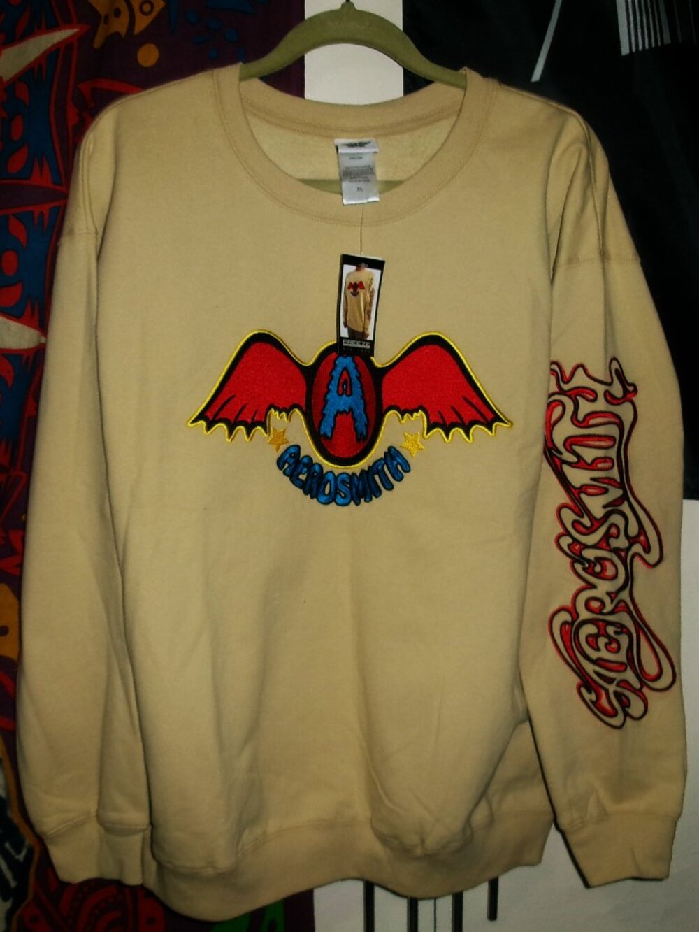aerosmith summer 1975 sweet emotion boston ma unisex xl official sweatshirt